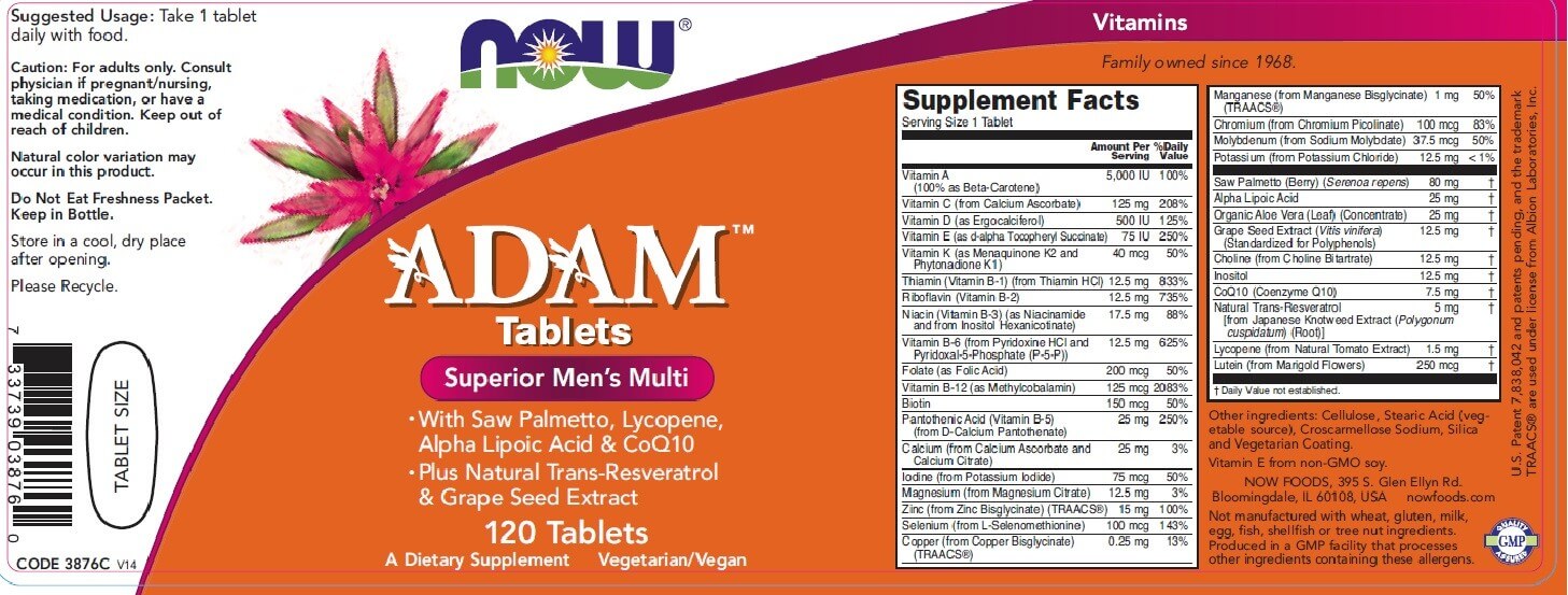 Adam Men's Multivitamin 120 Tablets