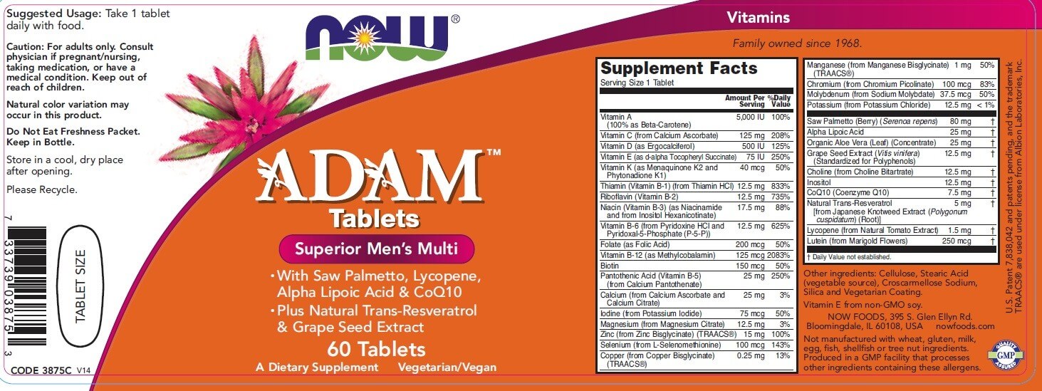 Adam Men's Multivitamin 60 Tablets