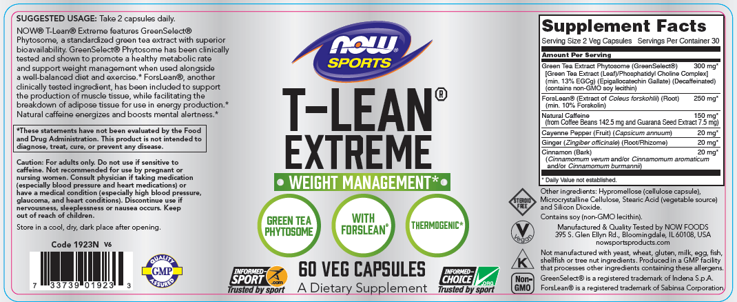 t-lean extreme nutrition facts